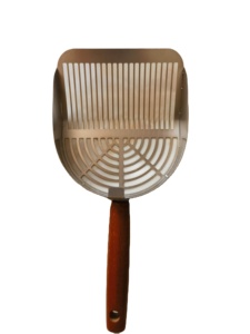 Recogedor de Excrementos para Mascotas, Ecológico, Reutilizable, con Mango de Madera y Metal, Pala de Acero Inoxidable de Gran Tamaño para Excrementos de Animales Pequeños - Product Image 6