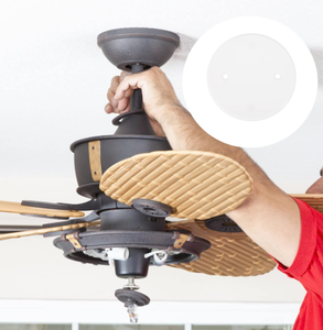 Phẳng hộp tròn Bìa tấm Tường Outlet bìa trắng quạt trần hộp bìa cho vách thạch cao tường trần cetl được liệt kê - Product Image 6