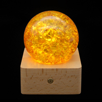 Boule de glace glace glace craquelée, grande veilleuse, décoration originale pour la maison, vente directe depuis l'usine
