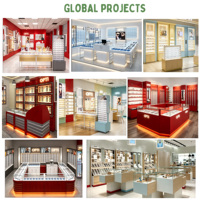Wholesale Floor Standing 4-Sided Rotating Sunglasses Display Rack, Movable Acrylic Eyeglass Display Stand with Wheels