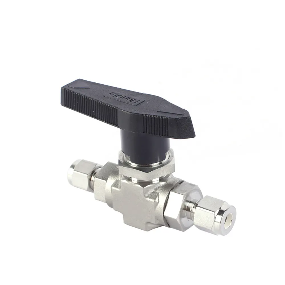 Valve Good Quality 6000 Psi SS304 SS316 Forged Double Ferrule 2 Way Ball Valve