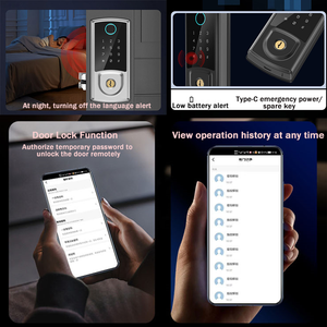 Serrure de porte intelligente numérique à empreinte digitale et mot de passe, contrôle Tuya entièrement automatique et intelligent, sécurité renforcée - Product Image 4