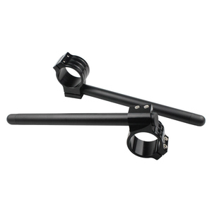 Manillares de motocicleta CNC de aluminio con clip, universales de 31-50 mm, tipo dividido para motos deportivas y de calle, abrazadera elevadora anodizada en negro H - Product Image 1