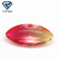 Tomy — pierres précieuses à facettes 5x10mm-10x20mm, synthétique, tourmaline, en vrac, technologie mixte et multicolore, verre de cristal