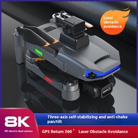 AE3ProMax 8K HD GPS Télécommande Quadcopter Laser Évitement d'Obstacle UAV Brushless Trois Axes Anti-Shake PTZ 4K Image Vidéo