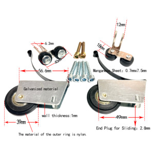 <span class=keywords><strong>Rueda</strong></span> de Rodamiento para <span class=keywords><strong>Puerta</strong></span> <span class=keywords><strong>Corredera</strong></span> de <span class=keywords><strong>Armario</strong></span>, de Nailon Resistente y Silencioso, Galvanizada, Fácil de Instalar - Product Image 1