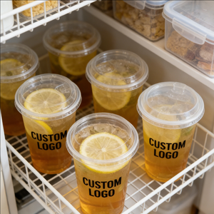 Gobelets en plastique PP personnalisés de 16 oz avec logo imprimé UV, diamètre de 90 mm, pour usage en cuisine - Product Image 2