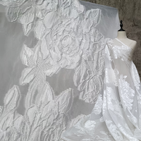 Tissu Jacquard à Relief Floral 3D pour Robe de Mariée, Tissu d'Embellissement de Créateur pour Vêtements d'Extérieur et Coiffes Transfrontalières JSH-8170P