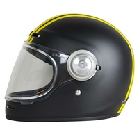 Casque de moto rétro classique personnalisé, certification ECE DOT, fibre de verre, vintage, intégral, mousse personnalisée, transparent, personnalisable