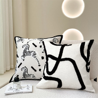 Coussins vintage chics de zèbre pour le salon à la maison, coussin de luxe pour canapé-lit et décoration de dossier