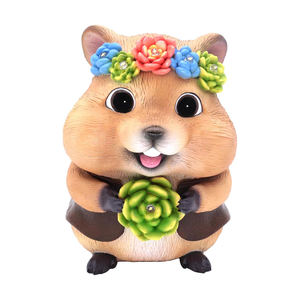 Estatua de jardín de conejo con energía Solar de fábrica BSCI con cartel de bienvenida y linterna colgante decoración al aire libre - Product Image 2