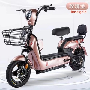 จักรยานไฟฟ้าซิตี้350W สำหรับผู้ใหญ่สกูตเตอร์แบบพกพาแบตเตอรี่ลิเธียมไฟฟ้าเซ็นเซอร์48V แบบดิจิทัล2ที่นั่ง - Product Image 3