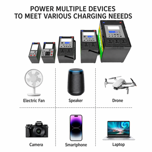 Portable Solar Power Station 300W With <b>Battery</b> Solar USB Output for Home <b>Backup</b> & Outdoor Camping C805-300W <b>Battery</b> Long - Product Image 2