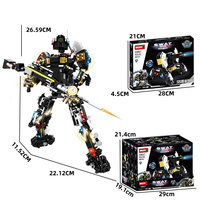 WOMA TOYS C5017 nuevo ensamblar ladrillo 4 en 1 niños transformar robot mecha Mech modelo Kit de construcción juego de bloques de construcción
