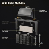 Four de fusion d'aluminium à double chambre à portes à double nervurage robustes pour la fusion de déchets, équipement de fonderie industrielle