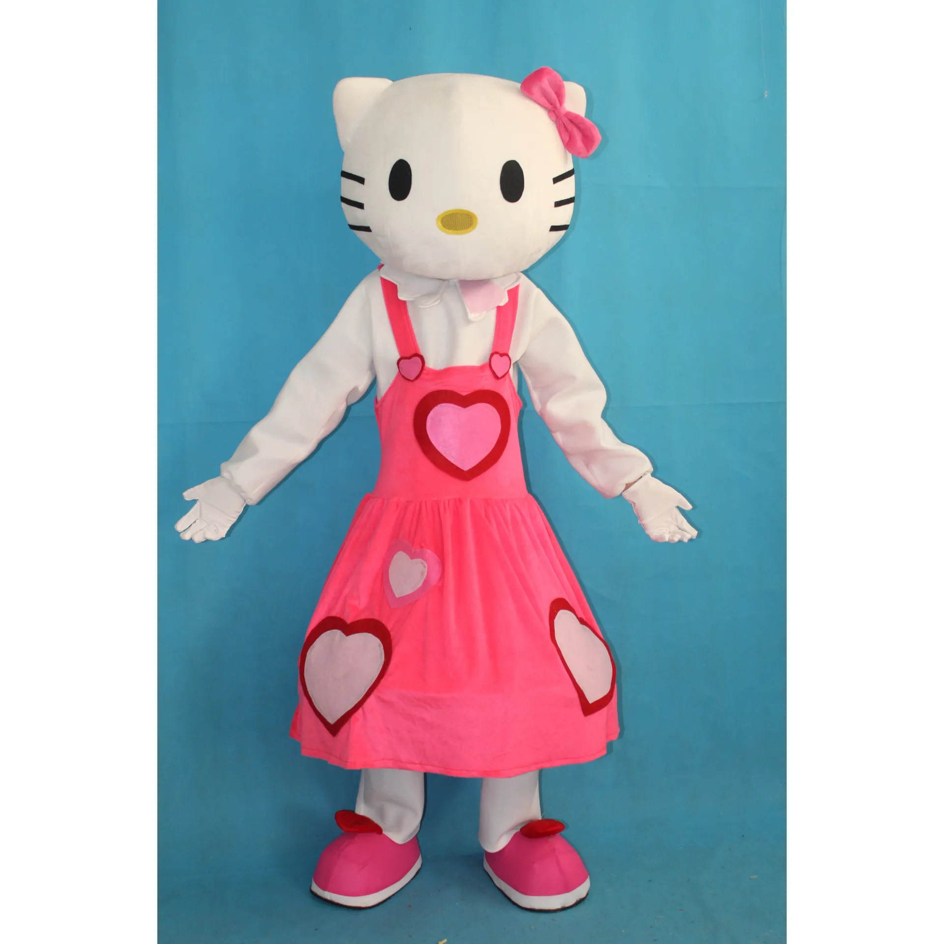 Costume della mascotte del personaggio dei cartoni animati di hello kitty vivido sveglio da vendere