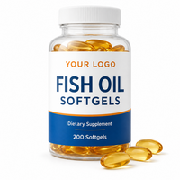 Gélules d'huile de poisson pour la santé cardiaque, gélules d'oméga 3, gélules de bien-être quotidien à haute puissance pure.