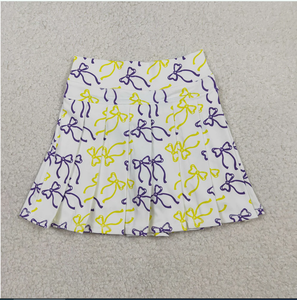 ชุดกระโปรงโยคะสำหรับเด็กผู้หญิง รุ่น GLK0212 สีม่วงเหลือง ประดับโบว์ เหมาะสำหรับงานมาร์ดิกราส์ - Product Image 1