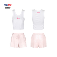Ensemble confortable de débardeur côtelé court, short et cardigan, tenue de sport décontractée, ensemble assorti trois pièces pour femmes, tenues d'été