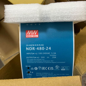 Fuente de Alimentación Meanwell <span class=keywords><strong>NDR</strong></span>-480-48 de 480 Vatios, 48V 10Amp, CA a CC, 220Vac, para Riel DIN, 48V 10A con Alto Rendimiento de 480W, <span class=keywords><strong>ndr</strong></span> 48048 - Product Image 1