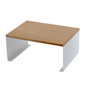 رف تخزين توابل خشبي معدني منزلي ، حامل خزانة قابل للتكديس ، رف لطبق فنجان القهوة - Product Image 6