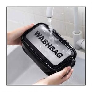 Custom Logo PU Leather PVC Transparent Clear Zipper Beauty Organizer <b>Storage</b> <b>Bath</b> Wash Cosmetic Makeup Bag - Product Image 5