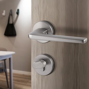 Prix promotionnel usine – Poignée de porte moderne en alliage de zinc avec serrure magnétique silencieuse pour chambre et <span class=keywords><strong>cuisine</strong></span> (quinet d'entrée) - Product Image 5