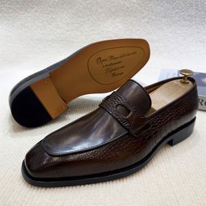 Zapatos Casuales de Cuero Genuino de Alta Calidad, Antideslizantes, con Punta Cuadrada, que Aumentan la Altura, para Otoño, Oficina y Negocios Camisa Oxford para Hombre - Product Image 1