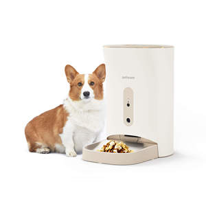 Distributeur de nourriture intelligent pour animaux de compagnie avec caméra 2K 160 ° Distributeur de nourriture pour chat et <span class=keywords><strong>chien</strong></span> à double alimentation, étanche, avec vision nocturne grand angle et audio bidirectionnel - Product Image 1