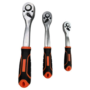 Ratchet Wrench Set Metric Hex Industrial Grade Chromium Vanadium Steel Polished Handle Auto Repair Tools - Product Image 1