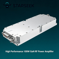 Module amplificateur RF GaN à large bande STARSEEK 100W 30-512MHz Alimentation +28V Protection intégrée contre la surchauffe Contre les drones 50dBm