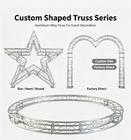 Arco de aleación de aluminio curvado personalizado, soporte para iluminación de escenario, marco de fondo para bodas, eventos y exposiciones, diseño modular portátil