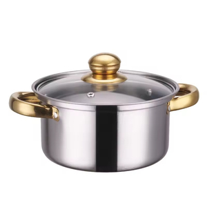 12-Piece Stainless Steel Modern Minimalist Soup & <b>Stock</b> <b>Pots</b> Set Glass <b>Lid</b> Multi-Layer Composite Bottom for Export Cross-Border - Product Image 1