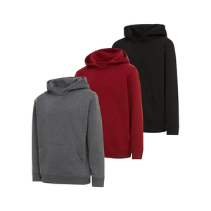 เสื้อมีฮู้ดแบบสวมหัวไม่มีลายพื้นเสื้อสเวตเตอร์ขนแกะใส่สบายใส่ได้ทุกวันใส่ไปโรงเรียนเครื่องแบบทีมและพิมพ์โลโก้ได้ตามต้องการ - Product Image 1