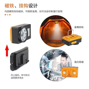 Lampe frontale LED multifonctionnelle rechargeable par USB, lumière blanche 900mAh, pour course en plein air, pêche, camping - Product Image 2