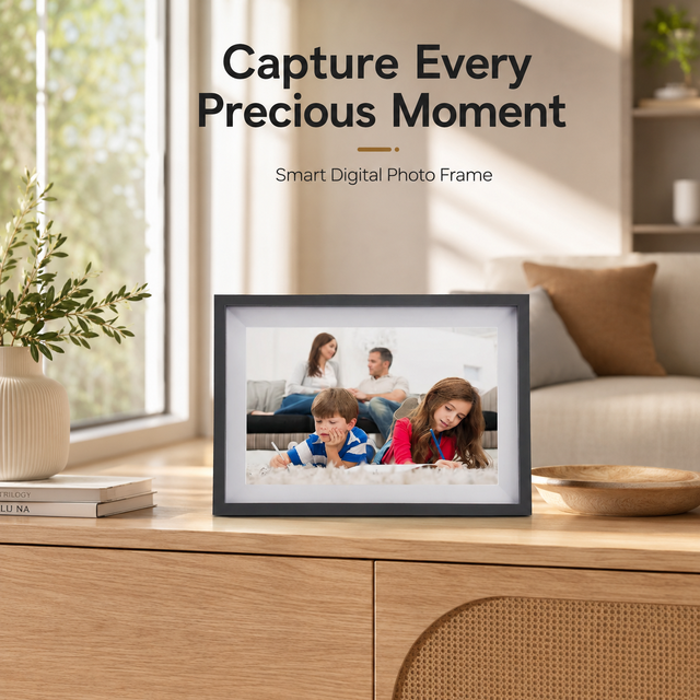 10.1 Inch WiFi Cloud Digital Photo Frame HD IPS Display Electronic Picture Frame with APP Photo Sharing