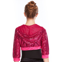Costumes de danse hip-hop cool pour femmes MiDee, veste à capuche en sequins brillants pour adultes, veste zippée, hauts, vêtements de performance de jazz moderne