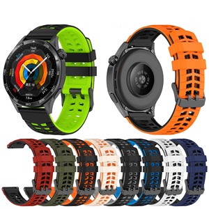 Cinturino in silicone da 22 mm per <span class=keywords><strong>Huawei</strong></span> <span class=keywords><strong>Watch</strong></span> GT6 GT5 GT4 GT3 <span class=keywords><strong>GT2</strong></span> Pro 46mm, morbido, traspirante, impermeabile, sportivo, di ricambio - Product Image 5