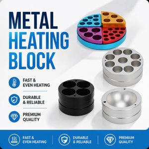 Fan-<b>Shaped</b> Metal Heating <b>Block</b> Module Multi-Hole Test Tube Vial Heating Socket For Magnetic Hotplate Stirrer 3ml 4ml - Product Image 1