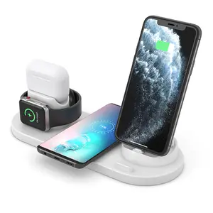 2024 Top Selling Smart Wireless Charger 6 in 1 Charging iPhone 15 Airpods Watch Android Multi-Function Integrated 4 1