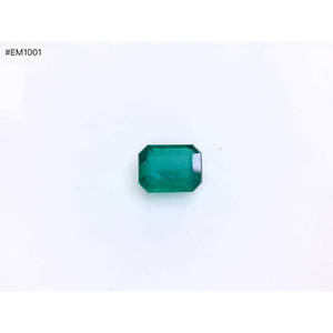 Émeraude zambienne octogonale 4,91 carats, pierre précieuse facettée, véritable, vert profond de qualité supérieure, clarté excellente, pour la création de bijoux - Product Image 2