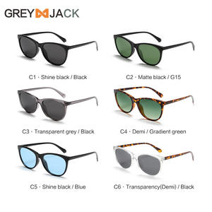 Lunettes de soleil Greyjack Cat Eye, monture noire TR90, verres TAC, protection UV400, style unisexe - Product Image 4