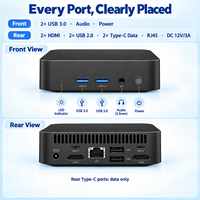 OEM ODM Intel Core I5 6200U 8 16GB 256 512GB Dual HD-MI RJ45 Win 11/10 Mini PC Gaming Komputer Desktop Faktor Bentuk Kecil