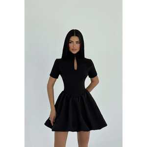 <b>Black</b> Window Detail Mini <b>Club</b> <b>Dress</b> - Product Image 3