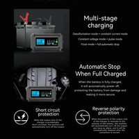 Chargeur de batterie intelligent Pulse Repair 12 Volt 10A 12v 24v, entreteneur de batterie automatique rechargeable pour voiture, bateau, véhicule marin, véhicule à moteur
