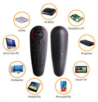 Fabricación OEM personalizada G30S Voice Air Mouse Control remoto 33 teclas IR Aprendizaje Teclado inalámbrico Ratón Giroscopio para TV Box