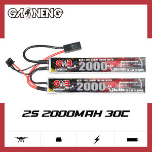 Batería LiPo GNB GAONENG 2000MAH 2S 7.4V 30C 60C RC para Airsoft con Conector Mini <span class=keywords><strong>Tamiya</strong></span> - Product Image 2