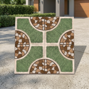 Carreaux de sol extérieurs en porcelaine vitrifiée rustique antidérapants numériques 40x40cm, 12mm, haute résistance - Product Image 6