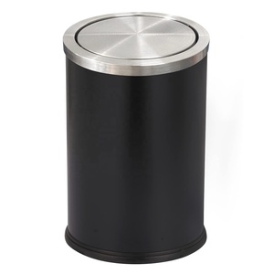 פח אשפה לאמבטיה עם מכסה פח אשפה סל אשפה מכסה נדנדה מנירוסטה פח אשפה למשרד ביתי סלון חדר שינה - Product Image 1