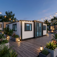 Maisons conteneurs pliables légères, installation rapide, couleur personnalisée, design moderne du milieu du siècle, utilisation en hôtel en plein air